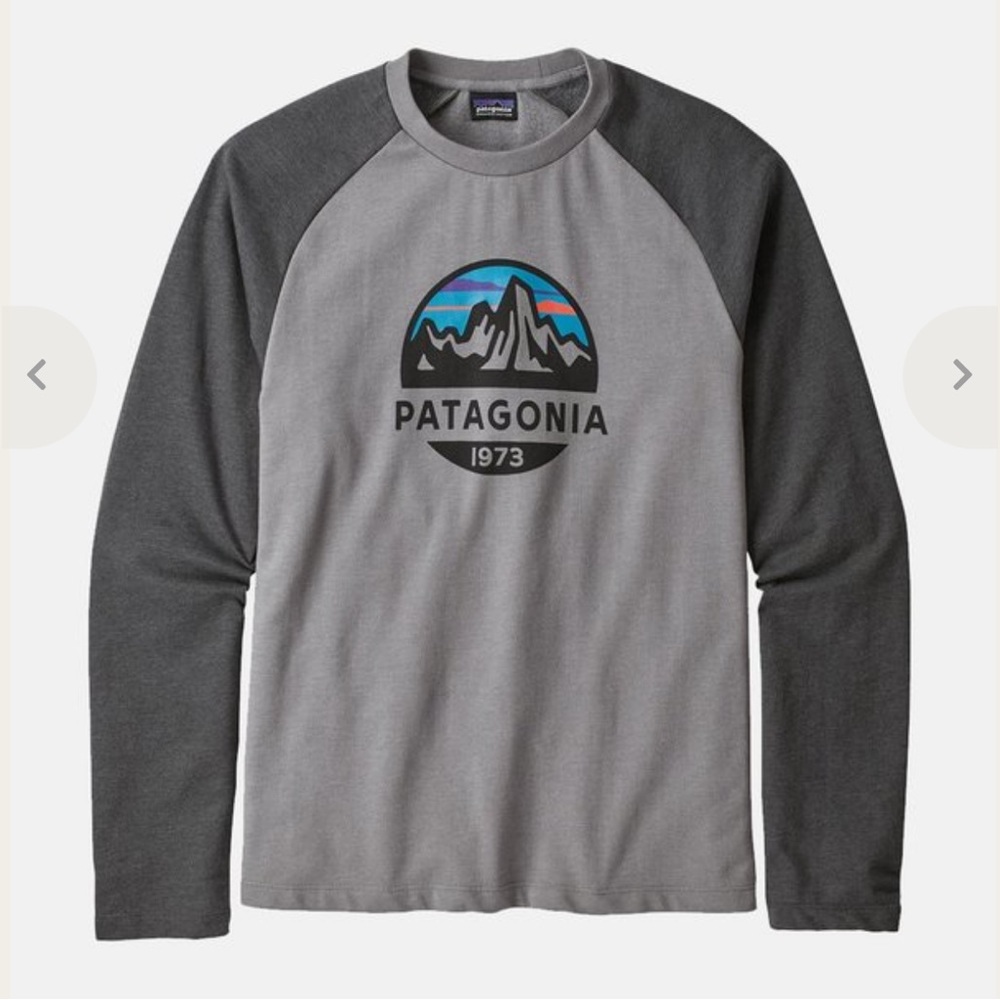 PATAGONIA Fits Roy Scope Lightweight Crewneck Sweatshirt Feather Grey Large